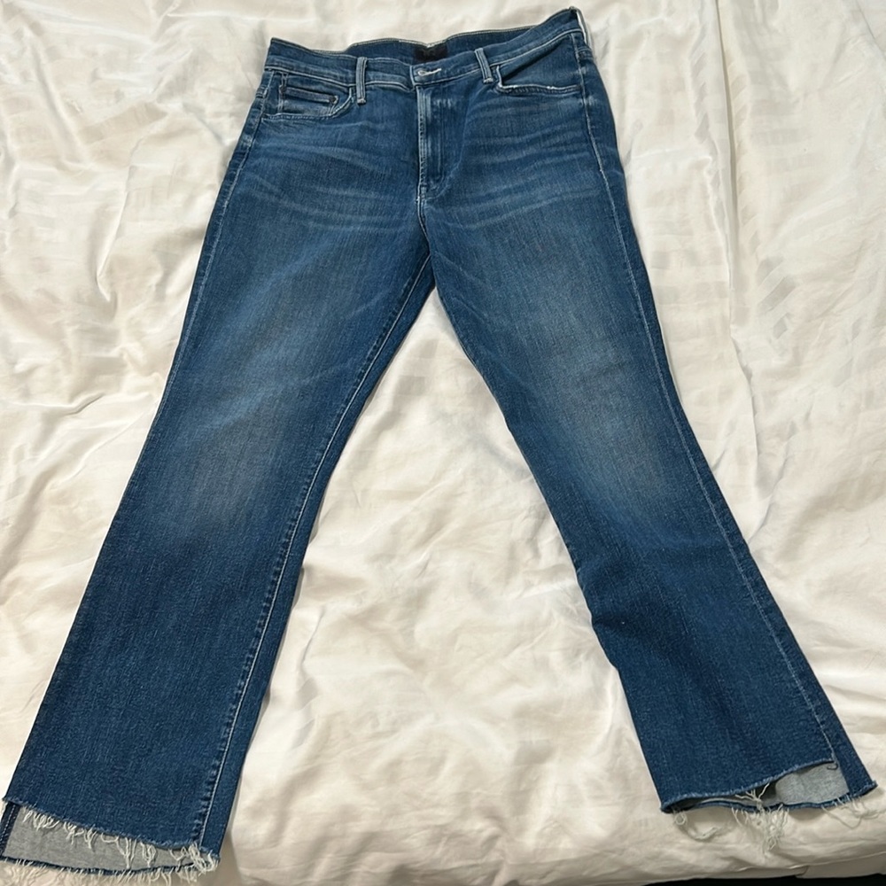 Mother Jeans, the Insider Crop Step Fray, size 30